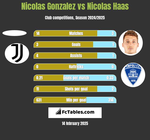 Nicolas Gonzalez vs Nicolas Haas h2h player stats