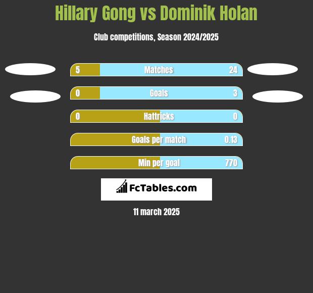 Hillary Gong vs Dominik Holan h2h player stats