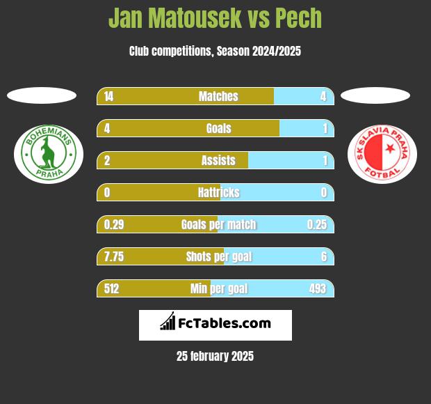 Jan Matousek vs Pech h2h player stats