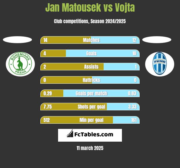 Jan Matousek vs Vojta h2h player stats