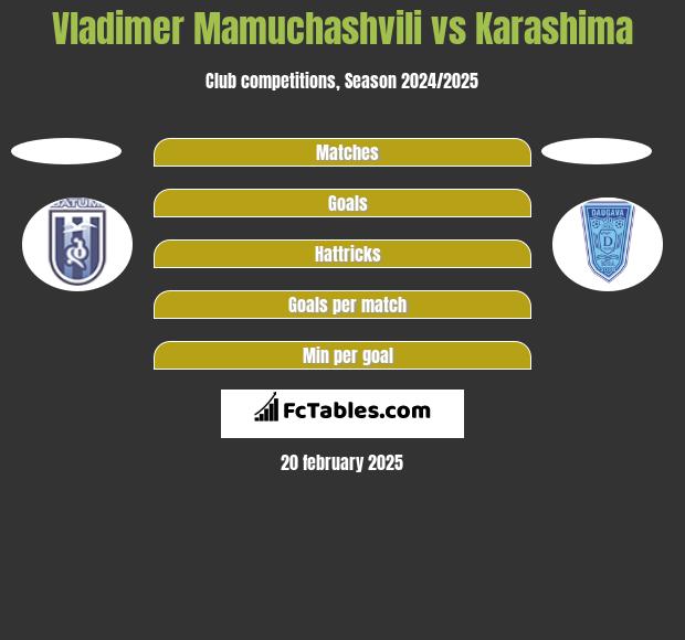 Vladimer Mamuchashvili vs Karashima h2h player stats