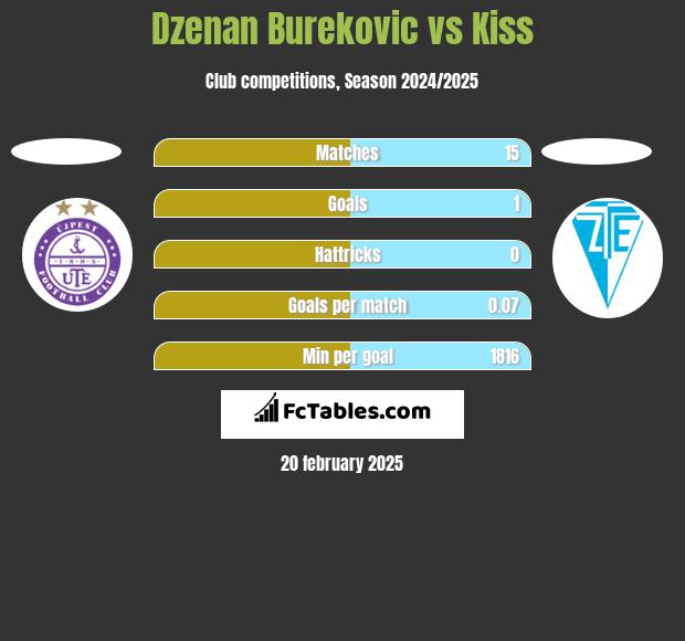 Dzenan Burekovic vs Kiss h2h player stats