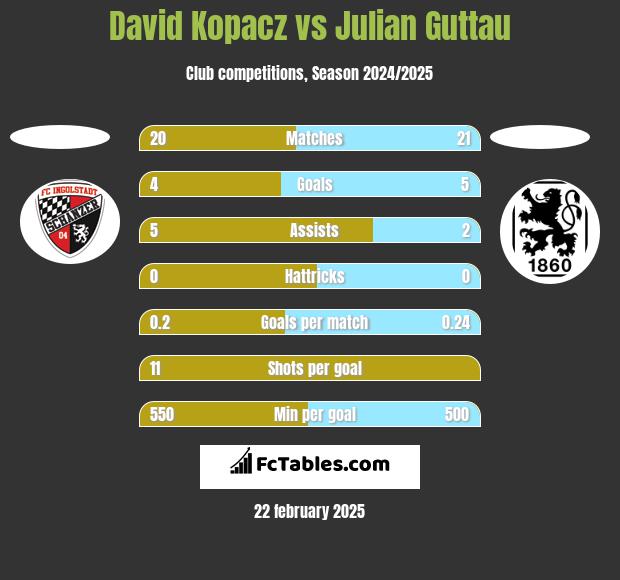 David Kopacz vs Julian Guttau h2h player stats