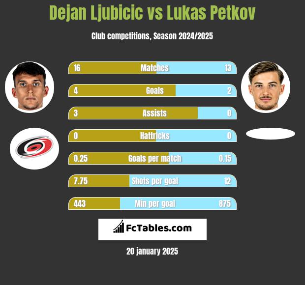 Dejan Ljubicic vs Lukas Petkov h2h player stats