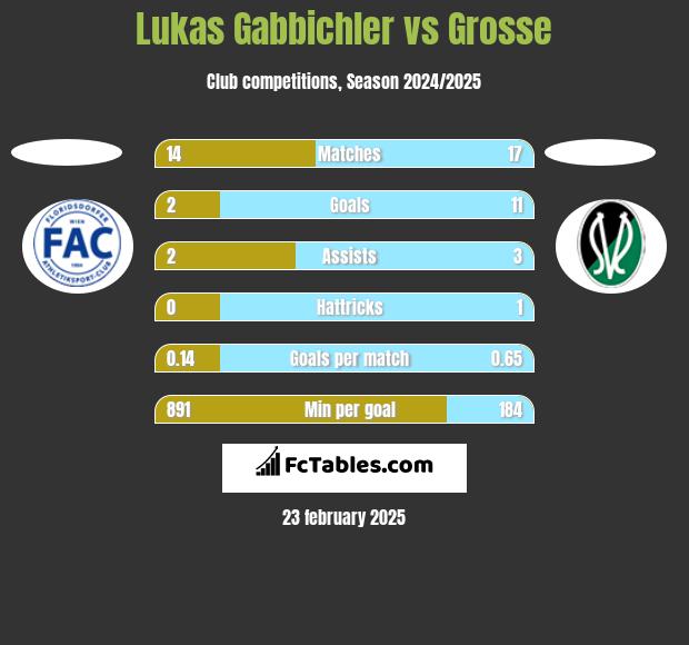 Lukas Gabbichler vs Grosse h2h player stats