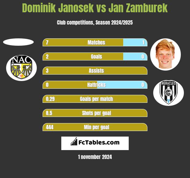 Dominik Janosek vs Jan Zamburek h2h player stats