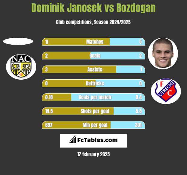 Dominik Janosek vs Bozdogan h2h player stats