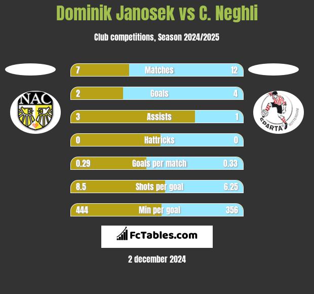 Dominik Janosek vs C. Neghli h2h player stats