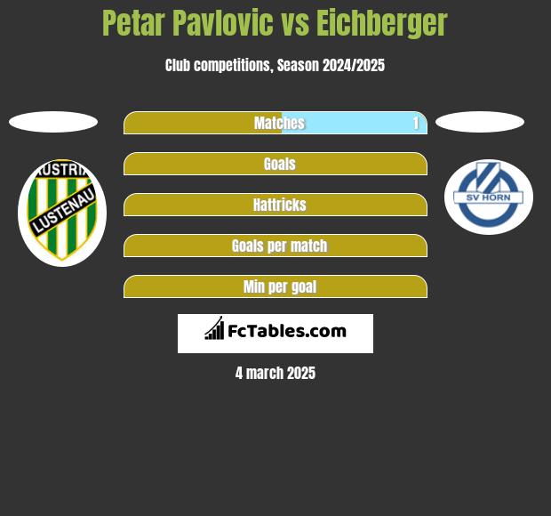 Petar Pavlovic vs Eichberger h2h player stats