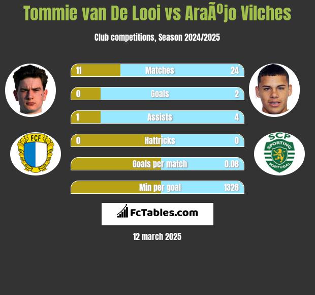 Tommie van De Looi vs AraÃºjo Vilches h2h player stats