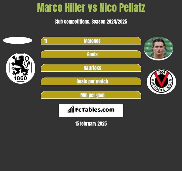 Marco Hiller vs Nico Pellatz h2h player stats