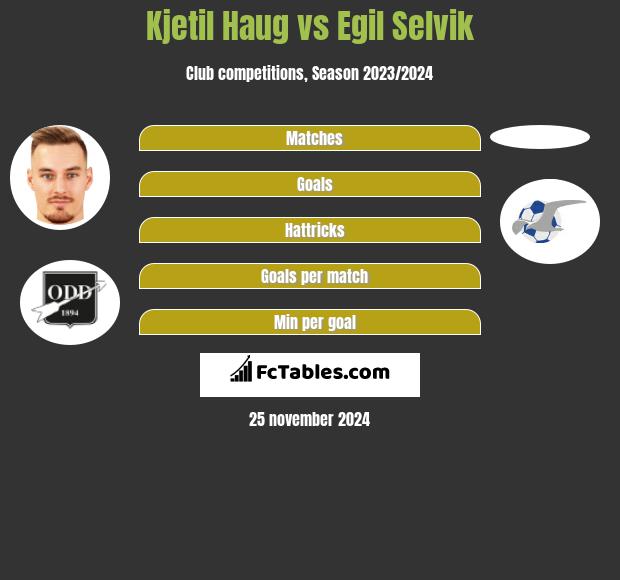 Kjetil Haug vs Egil Selvik h2h player stats