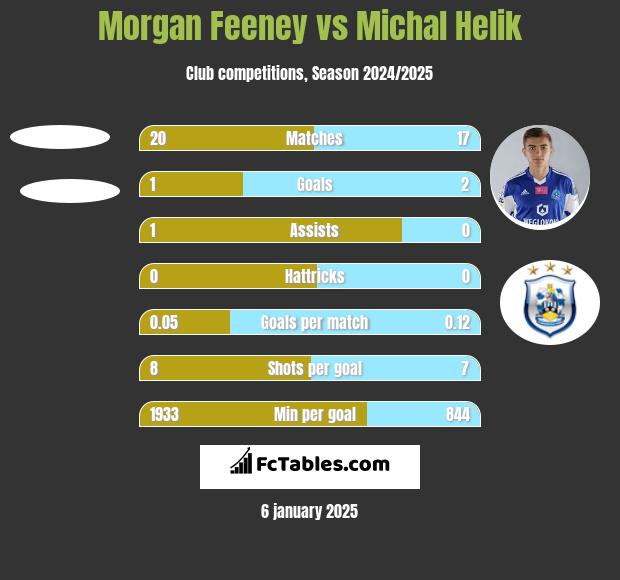 Morgan Feeney vs Michal Helik h2h player stats