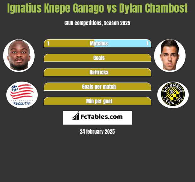 Ignatius Knepe Ganago vs Dylan Chambost h2h player stats