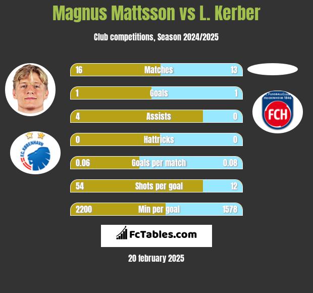 Magnus Mattsson vs L. Kerber h2h player stats