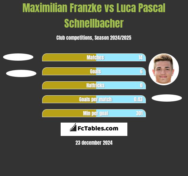 Maximilian Franzke vs Luca Pascal Schnellbacher h2h player stats