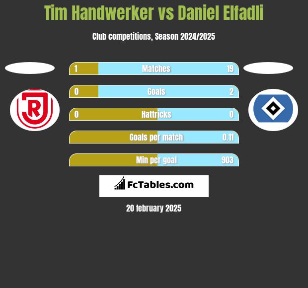 Tim Handwerker vs Daniel Elfadli h2h player stats