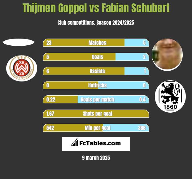 Thijmen Goppel vs Fabian Schubert h2h player stats