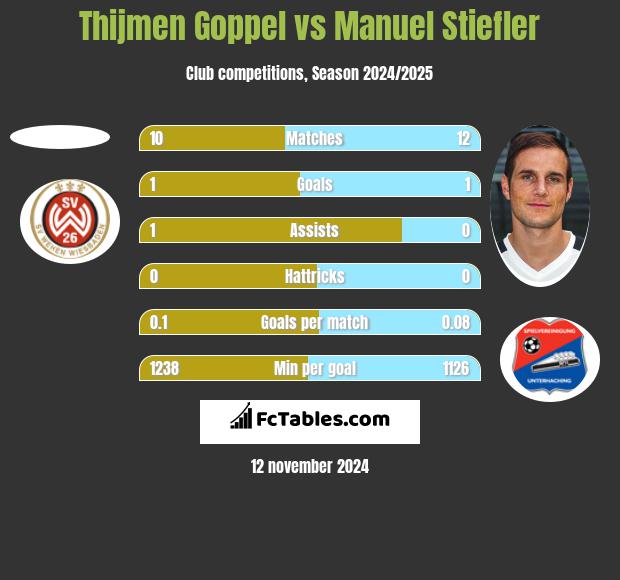 Thijmen Goppel vs Manuel Stiefler h2h player stats