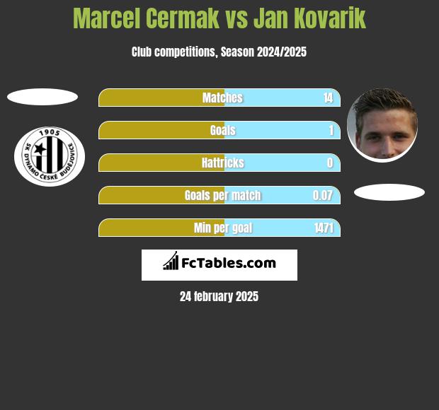 Marcel Cermak vs Jan Kovarik h2h player stats