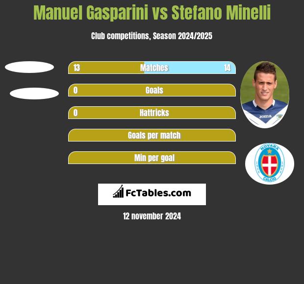 Manuel Gasparini vs Stefano Minelli h2h player stats