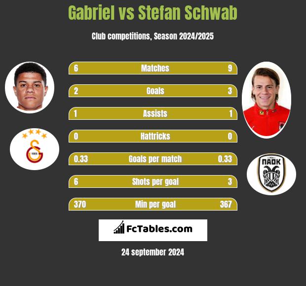 Gabriel vs Stefan Schwab h2h player stats