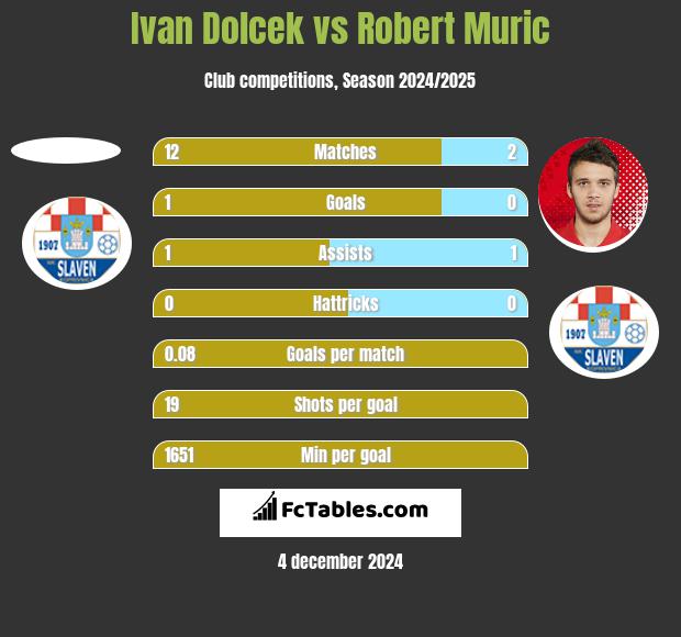 Ivan Dolcek vs Robert Murić h2h player stats