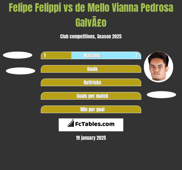 Felipe Felippi vs de Mello Vianna Pedrosa GalvÃ£o h2h player stats