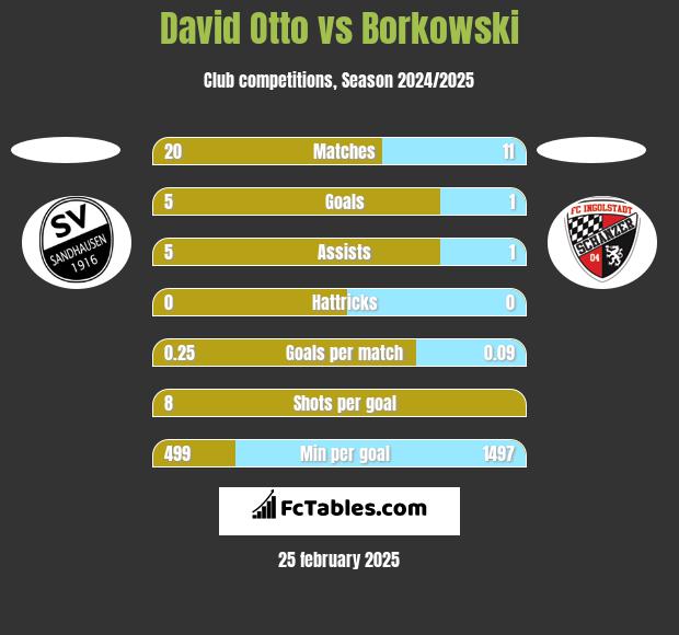 David Otto vs Borkowski h2h player stats