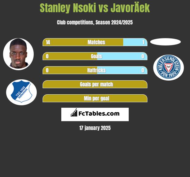 Stanley Nsoki vs JavorÄek h2h player stats