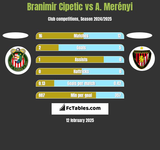 Branimir Cipetic vs A. Merényi h2h player stats