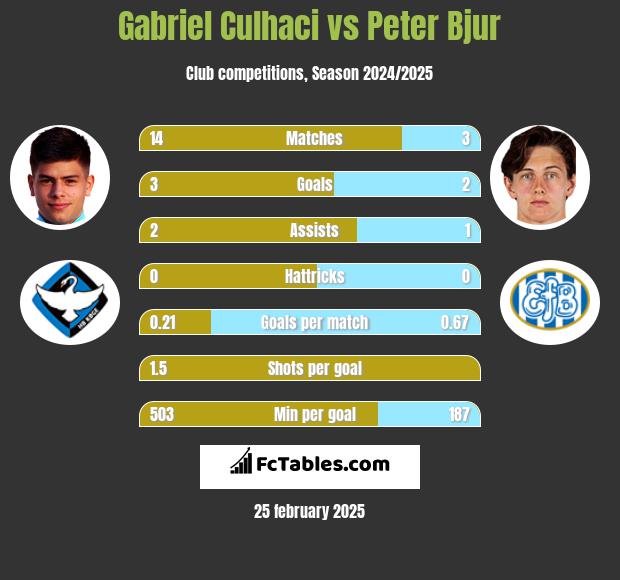 Gabriel Culhaci vs Peter Bjur h2h player stats