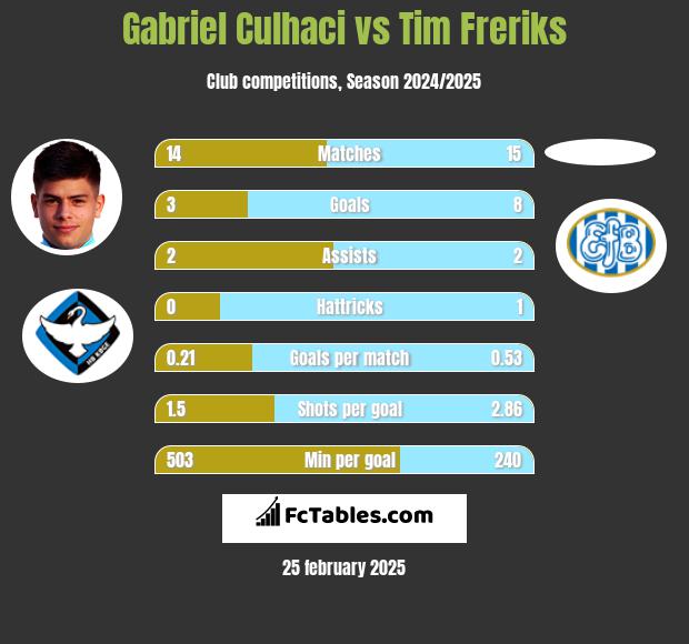 Gabriel Culhaci vs Tim Freriks h2h player stats