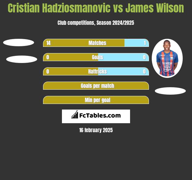 Cristian Hadziosmanovic vs James Wilson h2h player stats