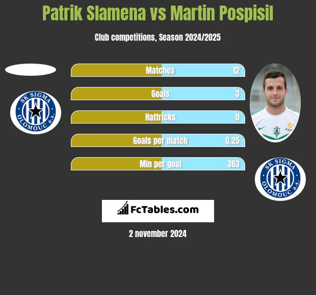 Patrik Slamena vs Martin Pospisil h2h player stats