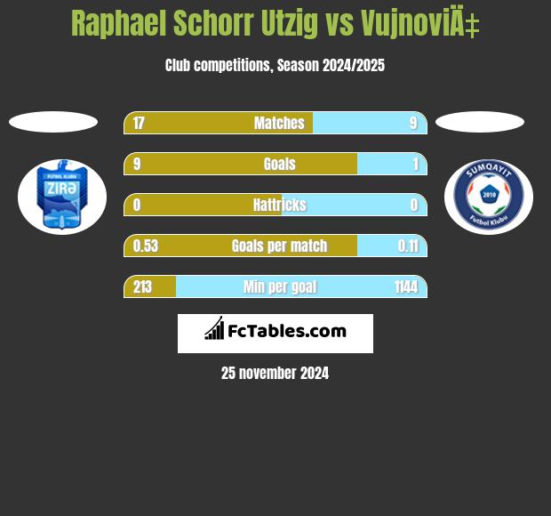 Raphael Schorr Utzig vs VujnoviÄ‡ h2h player stats