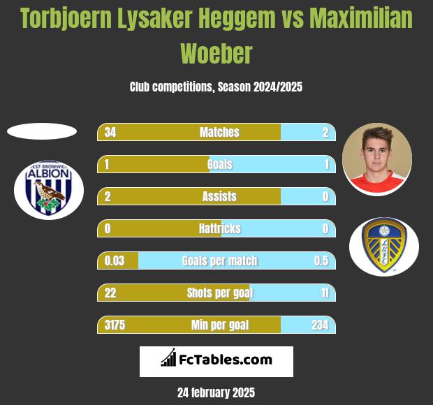 Torbjoern Lysaker Heggem vs Maximilian Woeber h2h player stats