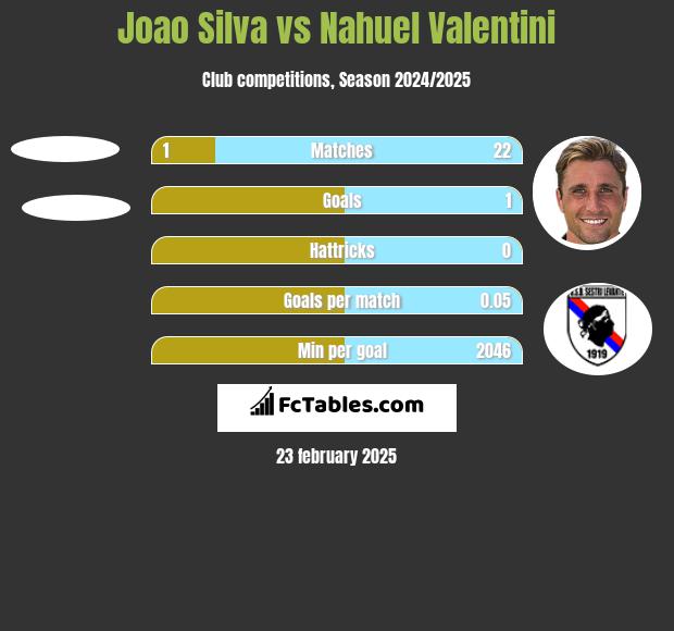 Joao Silva vs Nahuel Valentini h2h player stats