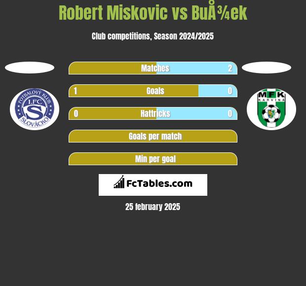 Robert Miskovic vs BuÅ¾ek h2h player stats