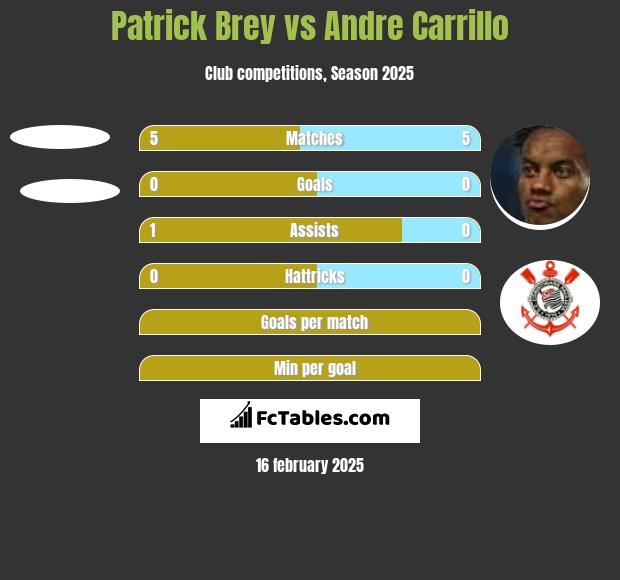 Patrick Brey vs Andre Carrillo h2h player stats