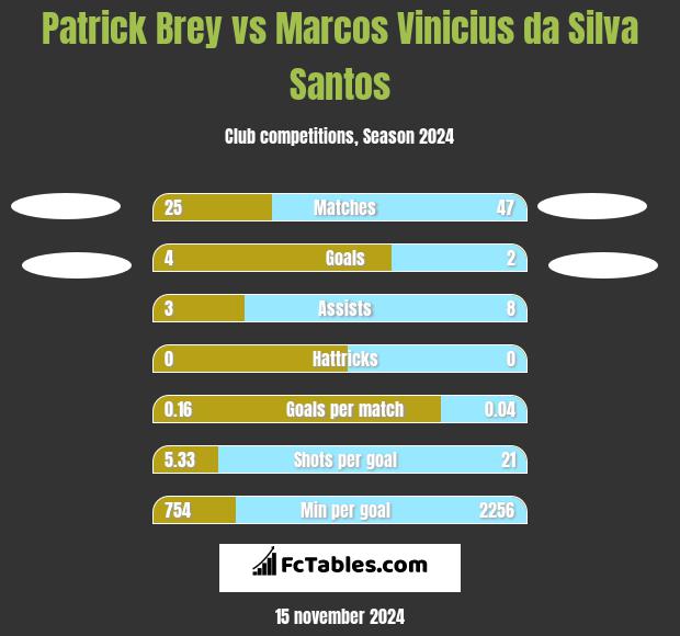 Patrick Brey vs Marcos Vinicius da Silva Santos h2h player stats