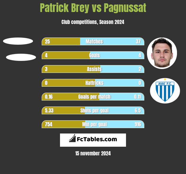 Patrick Brey vs Pagnussat h2h player stats