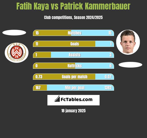 Fatih Kaya vs Patrick Kammerbauer h2h player stats