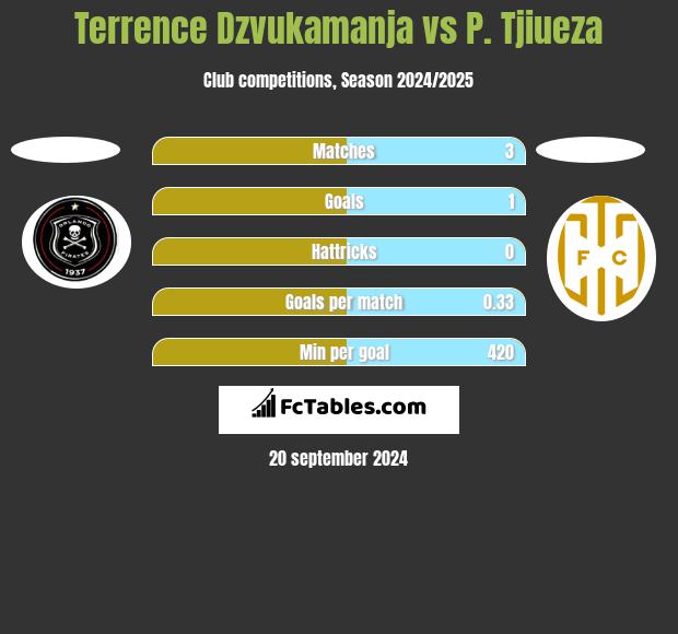 Terrence Dzvukamanja vs P. Tjiueza h2h player stats