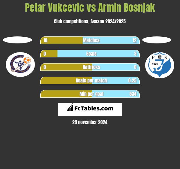 Petar Vukcevic vs Armin Bosnjak h2h player stats