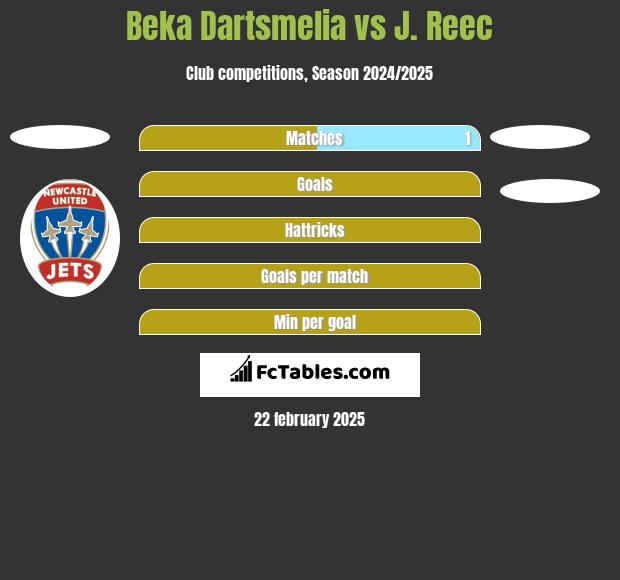 Beka Dartsmelia vs J. Reec h2h player stats