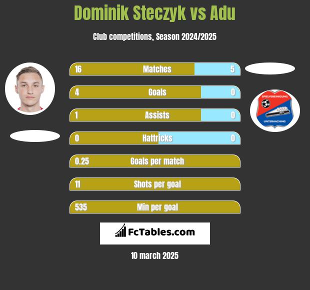 Dominik Steczyk vs Adu h2h player stats