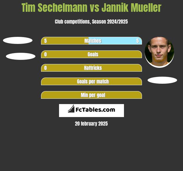 Tim Sechelmann vs Jannik Mueller h2h player stats