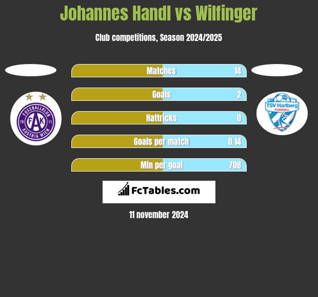 Johannes Handl vs Wilfinger h2h player stats