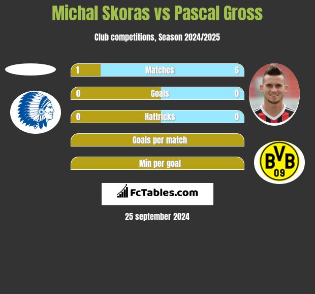 Michal Skoras vs Pascal Gross h2h player stats